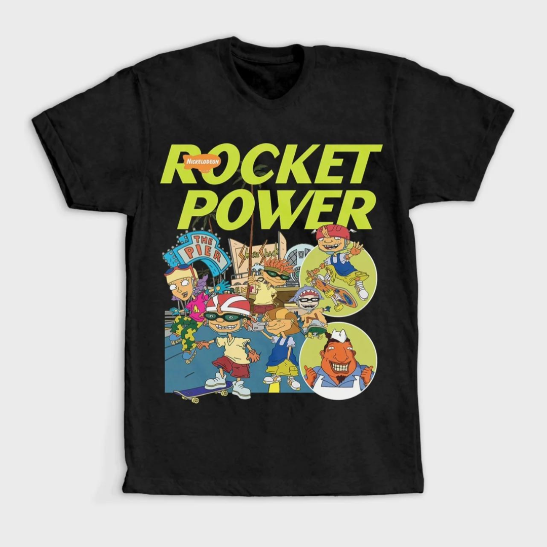 Apliiq Rocket Power Vintage Bootleg T-Shirt L / Black