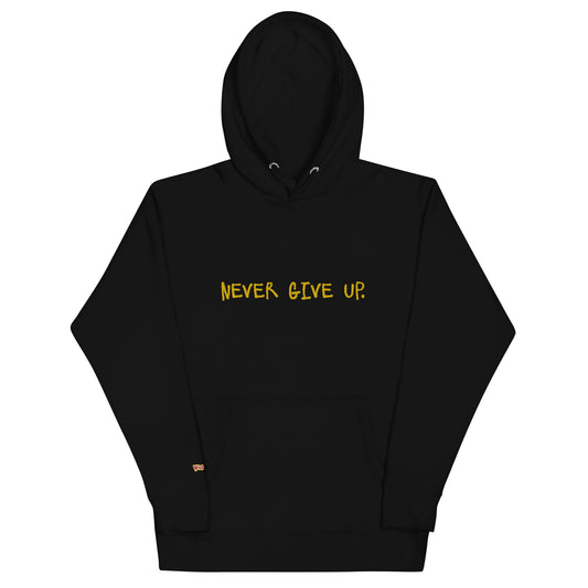 Never Give Up Embroidered Hoodie