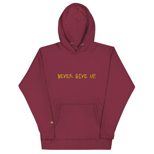 Never Give Up Embroidered Hoodie